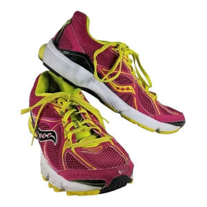 Saucony Pink & Neon Ignition 4 Running Shoes Sz 9.5